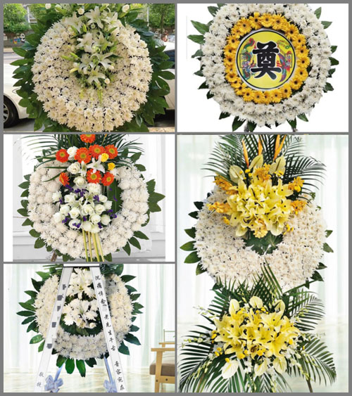 山东青岛即墨市龙山街道拖车夼村花圈速递